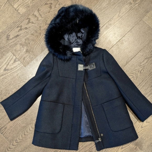 Zara Girls Wool Coat - Picture 1 of 4
